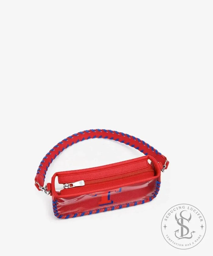 Texas Rangers Baseball Clear Crossbody Bag with Braided Strap 14 Texas Rangers Baseball Clear Crossbody Bag with Braided Strap