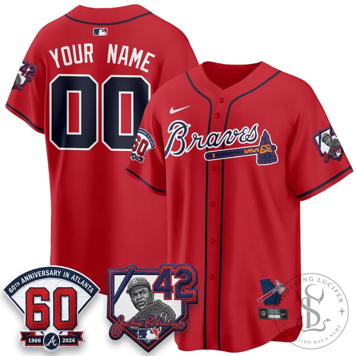 Atlanta Braves Jackie Robinson Day 60th Anniversary Baseball Jersey