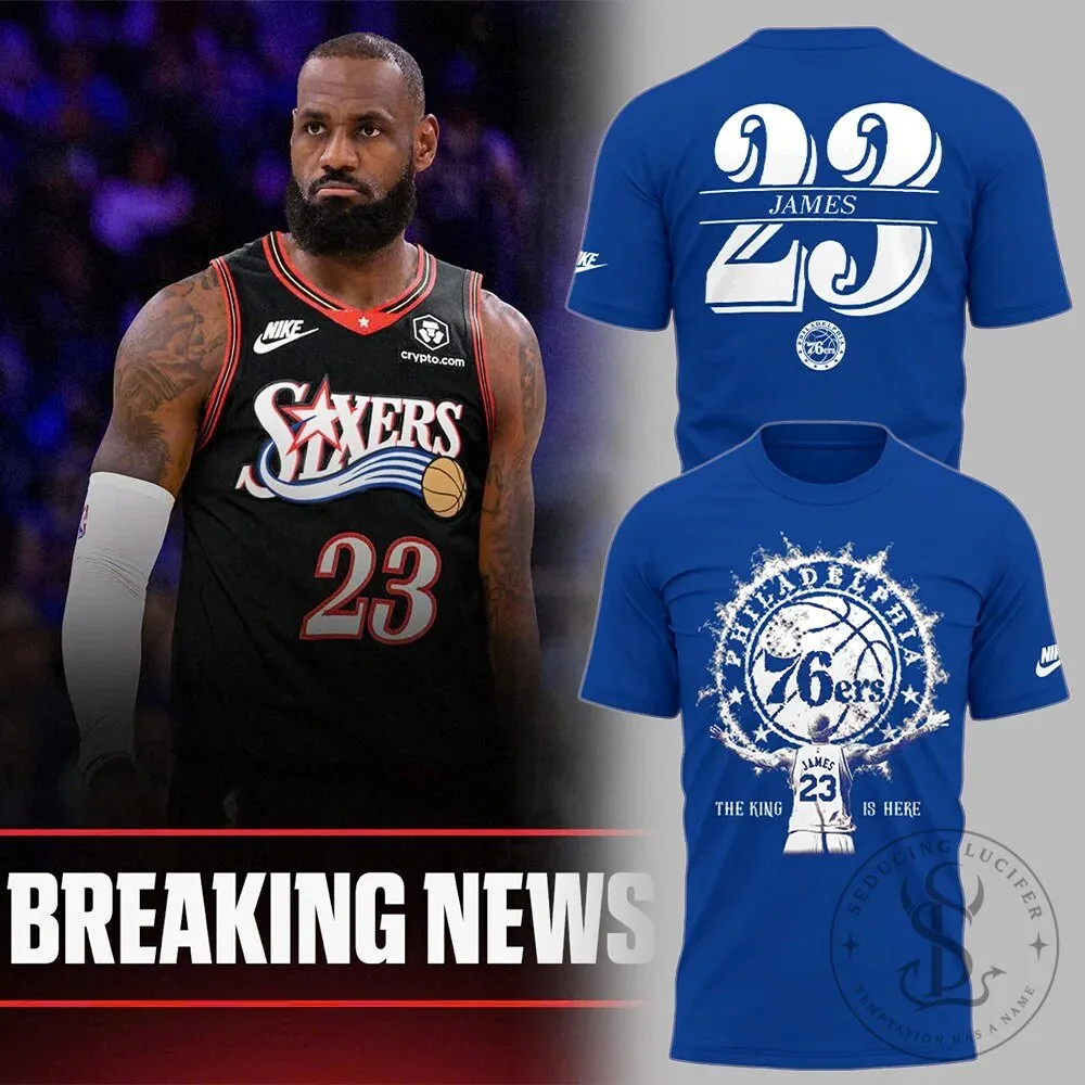 LeBron James Basketball Fan T-Shirt for Philadelphia 76ers Supporters