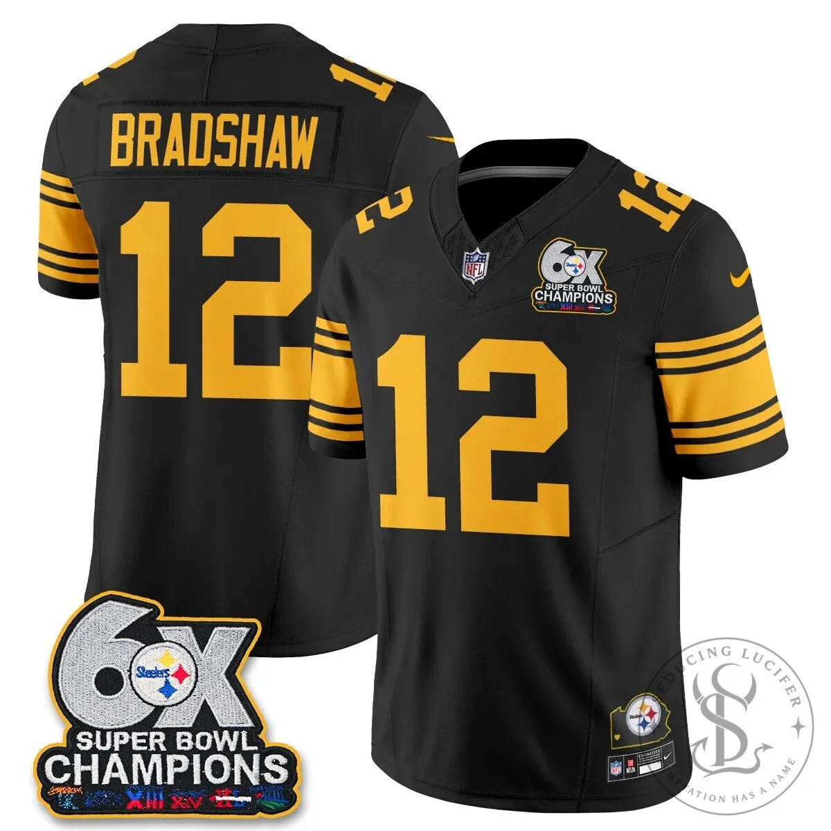 Pittsburgh Steelers TJ Watt 90 Six-Time Super Bowl Champions Football Jersey 66 Pittsburgh Steelers TJ Watt 90 Six-Time Super Bowl Champions Football Jersey