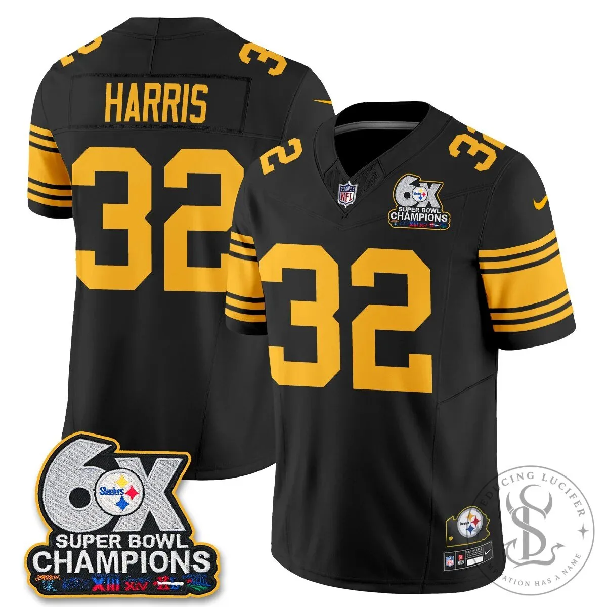 Pittsburgh Steelers TJ Watt 90 Six-Time Super Bowl Champions Football Jersey 67 Pittsburgh Steelers TJ Watt 90 Six-Time Super Bowl Champions Football Jersey