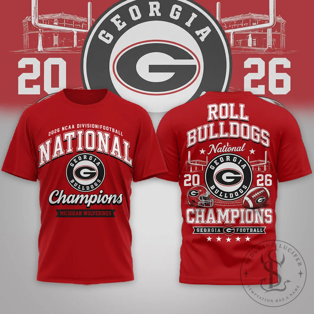 Georgia Bulldogs National Champions 2026 Football T-Shirt