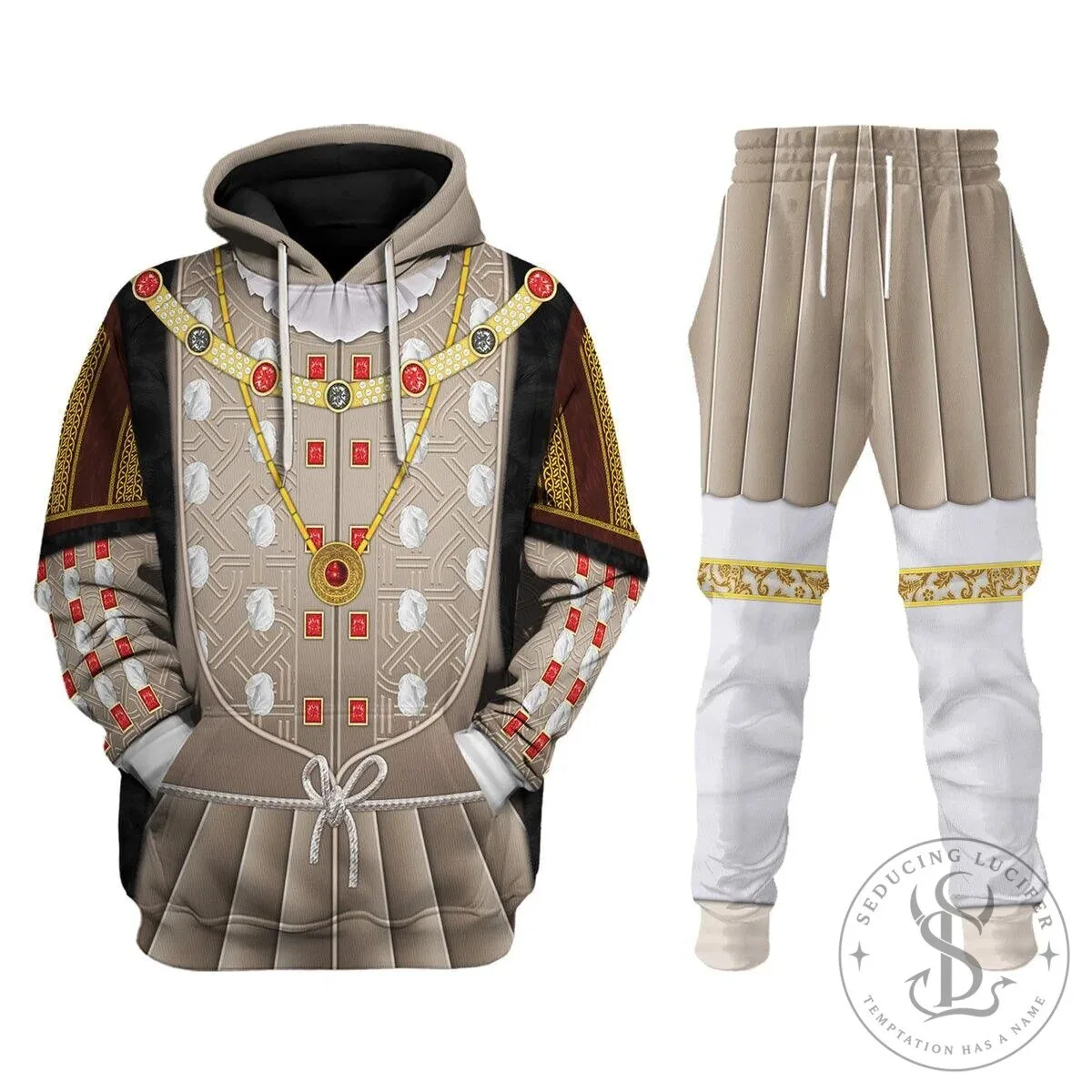 Henry VIII of England Costume Historical Royal Portrait Hoodie Sweatshirt