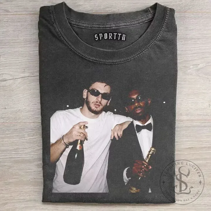 Ousmane Dembele and Khvicha Kvaratskhelia Football Celebration T-Shirt