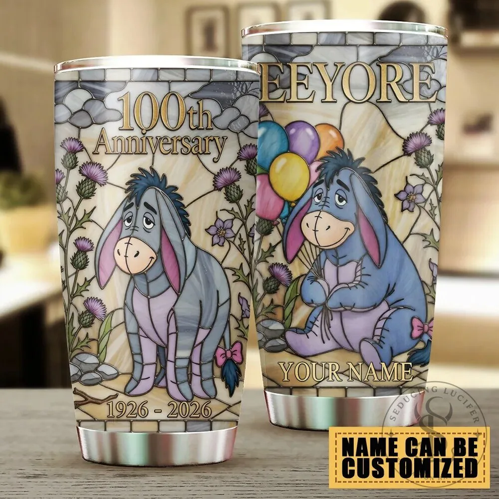 Winnie the Pooh Eeyore 100th Anniversary Personalized Tumbler