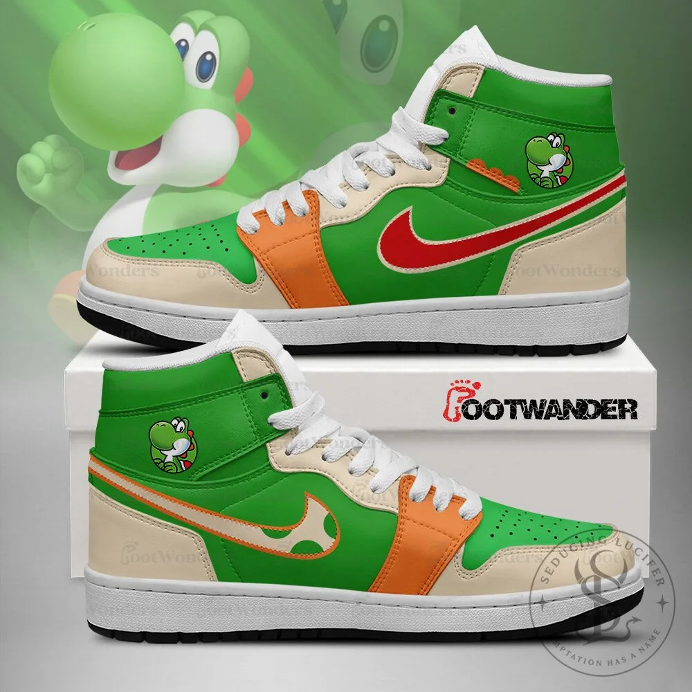 Yoshi Super Mario Brothers High-Top Sneakers 3 Yoshi Super Mario Brothers High-Top Sneakers