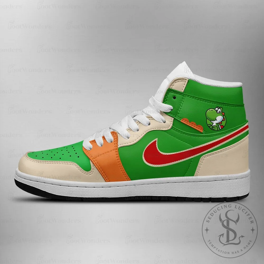 Yoshi Super Mario Brothers High-Top Sneakers 9 Yoshi Super Mario Brothers High-Top Sneakers