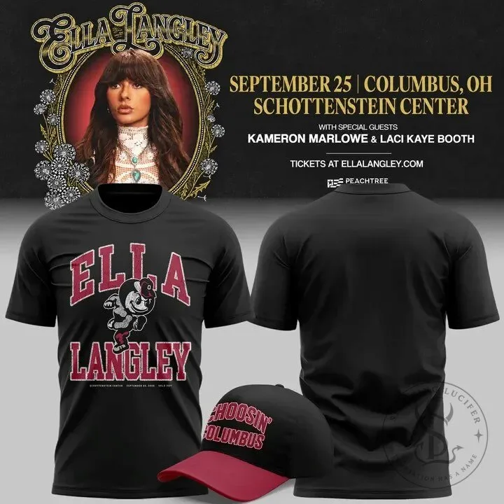 Ella Langley Ohio State Buckeyes Concert Black T-Shirt
