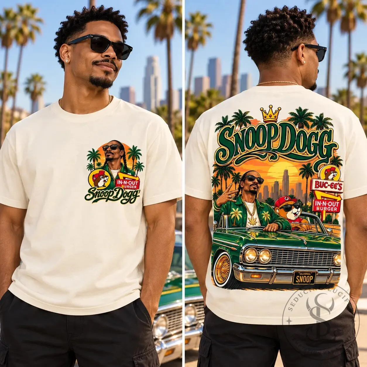 Snoop Dogg In-N-Out Burger Buc-ee’s Lowrider Graphic T-Shirt