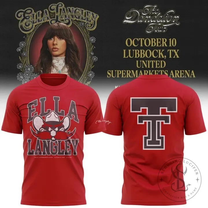 Ella Langley The Dandelion Tour Texas Tech Red Raider T-Shirt